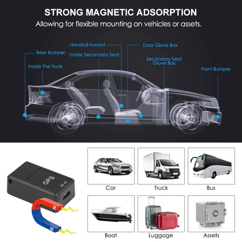 GPS Tracker Real Time Tracking Car Anti-Theft Anti-lost Locator Strong Magnetic Mount