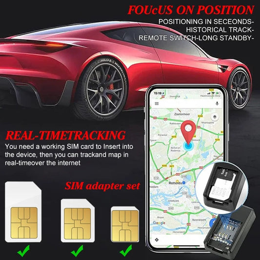 GPS Tracker Real Time Tracking Car Anti-Theft Anti-lost Locator Strong Magnetic Mount