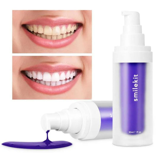 Hismile V34 Purple Whitening Toothpaste Remove Stains Reduce Yellowing Care For Teeth Gums Fresh Breath Brightening Teeth