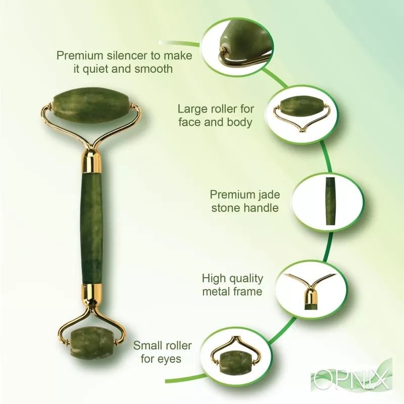 Jade Roller And Gua Sha Anti Aging Natural Stone (Face Massager)